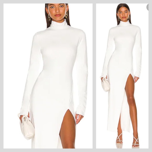 nonchalant Dresses & Skirts - NONchalant Declan Turtleneck Dress off white